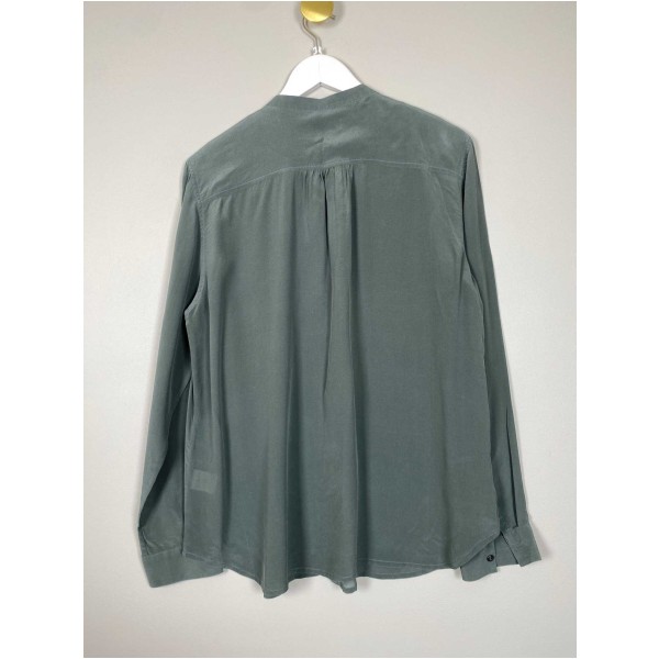 Custommade str. 40 <br/> grøn silkeskjorte - Image 3