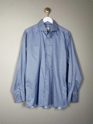 Eterna str. L <br/> blå skjorte, modern fit