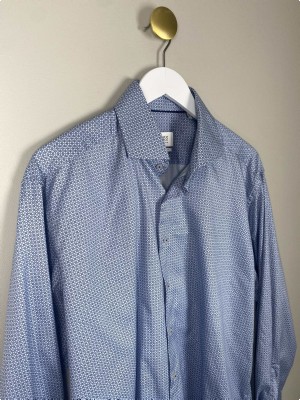 Eterna str. L <br/> blå skjorte, modern fit