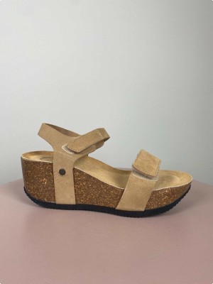 Cashott str. 37 <br/> sandal med brune remme
