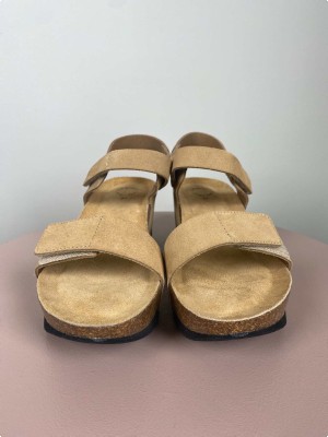 Cashott str. 37 <br/> sandal med brune remme