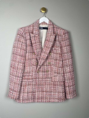 Zara str. M <br/> blazer i røde farver