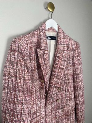 Zara str. M <br/> blazer i røde farver