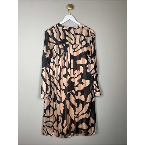 Love & Divine str. L <br/> sort og beige kjole - Image 3