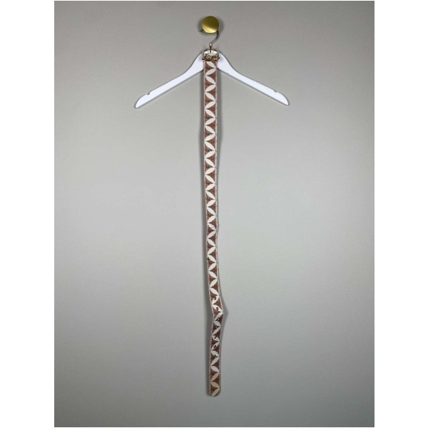 Bælte / bindebånd, beige med mønster, 140 cm - Image 4