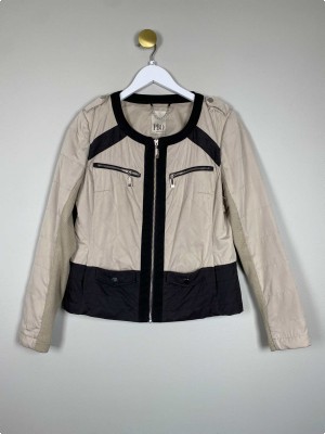 PBO str. 40 <br/> beige og sort jakke