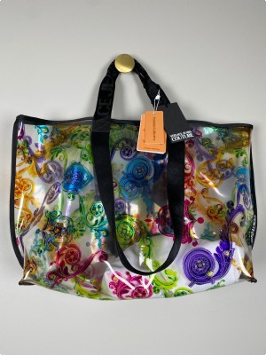 Versace Clear Pattern Plastic Bag