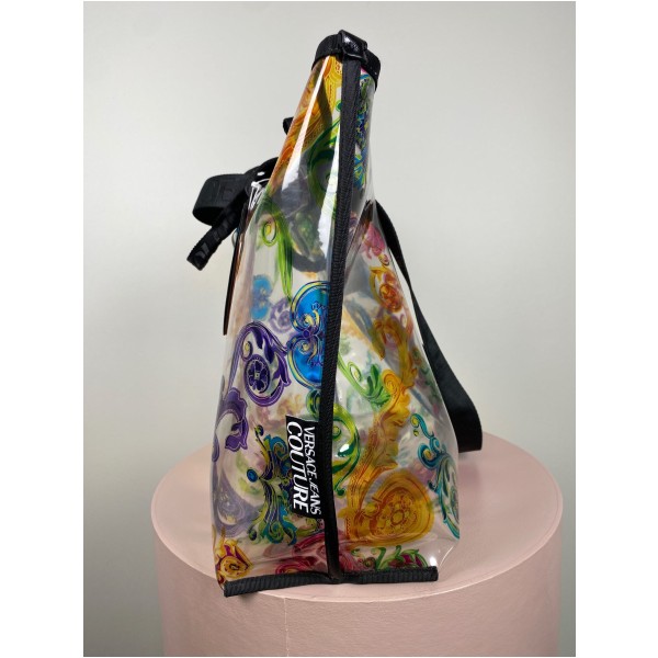 Versace Clear Pattern Plastic Bag - Image 4