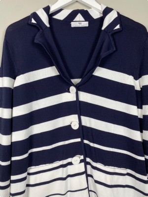 Peter Hahn str. M <br/> stribet cardigan