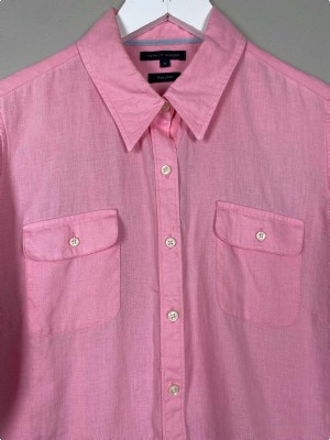 Tommy Hilfiger str. 40 <br/> pink hør skjorte