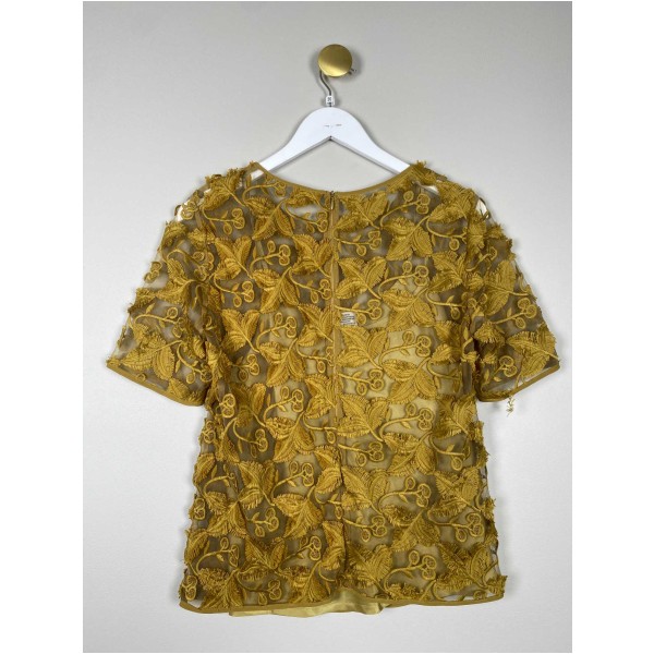 Baum und Pferdgarden str. 36 <br/> mesh bluse med broderi - Image 3