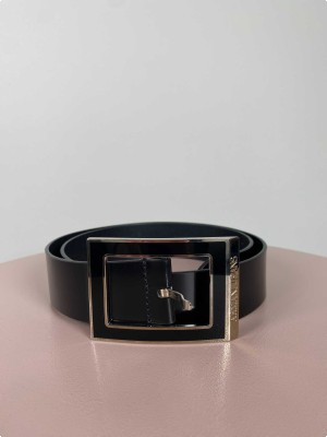 Armani <br/> sort læderbælte 102 cm