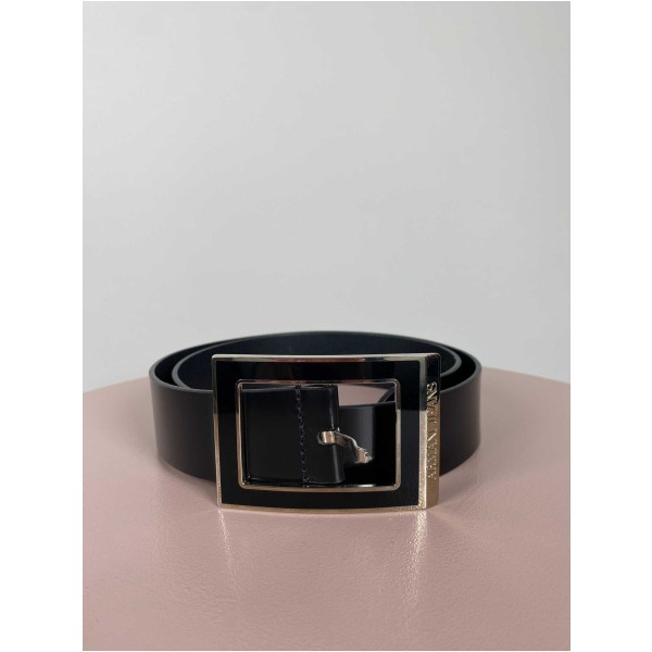Armani <br/> sort læderbælte 102 cm