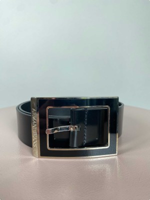 Armani <br/> sort læderbælte 102 cm