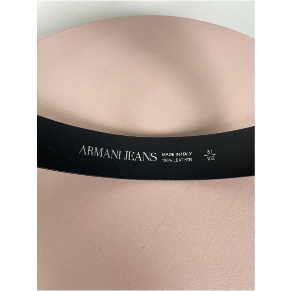 Armani <br/> sort læderbælte 102 cm - Image 3