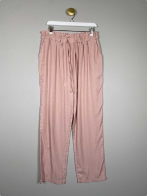 Sarah John str. XL <br/> rosa bukser med elastisk linning