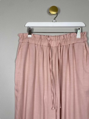 Sarah John str. XL <br/> rosa bukser med elastisk linning