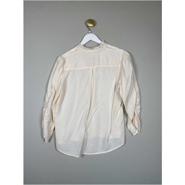 Co'Couture str. L <br/> creme skjorte med flæsedetaljer - Image 3