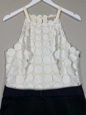 Karen Millen str. 40 <br/> sort/hvid festkjole