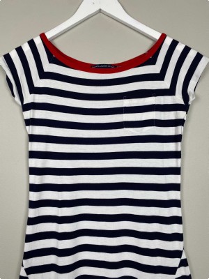 Ralph Lauren str. S <br/> lang stribet kjole