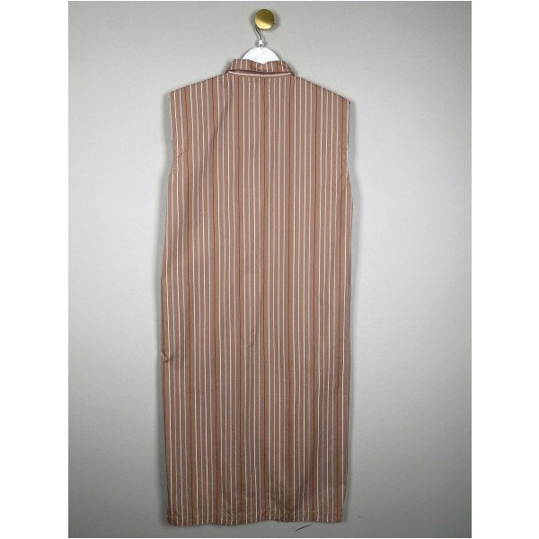 Esme str. S <br/> brun kjole med striber - Image 3