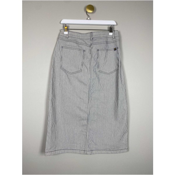 Vakker str. 38 <br/> stribet denimnederdel - Image 3