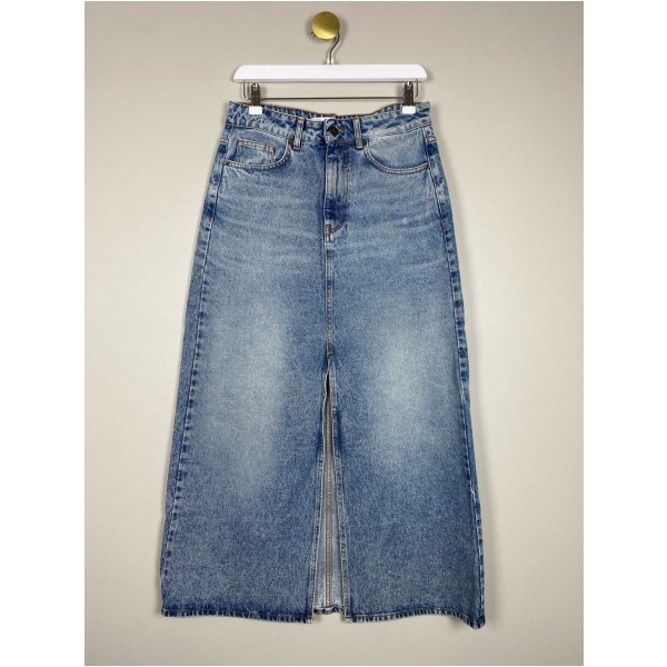 Co'Couture str. S <br/> lang denimnederdel