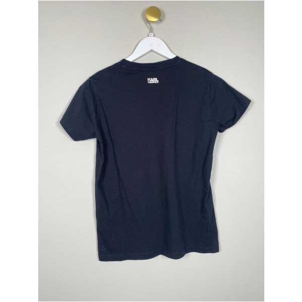 Karl Lagerfeld str. S/M <br/> sort t-shirt med print - Image 3