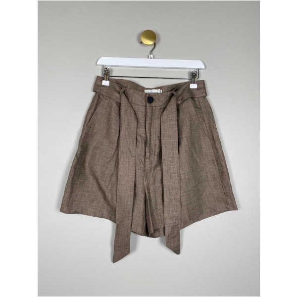 Copenhagen Muse str. S <br/> brune shorts med bindebånd