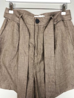 Copenhagen Muse str. S <br/> brune shorts med bindebånd