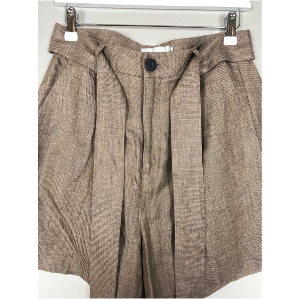 Copenhagen Muse str. S <br/> brune shorts med bindebånd - Image 2