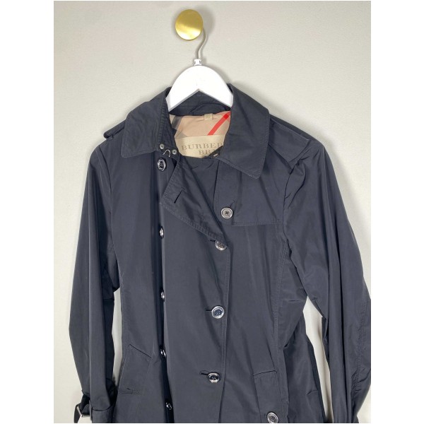 Burberry brit coated sort trenchcoat str. M - Billede 2