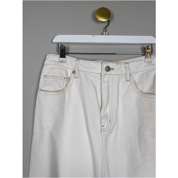 Sportsgirl str. 40 <br/> råhvid denimnederdel - Billede 2