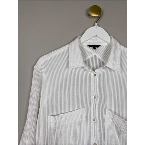 Massimo Dutti str. 40 <br/> lang hvid skjorte - Image 2