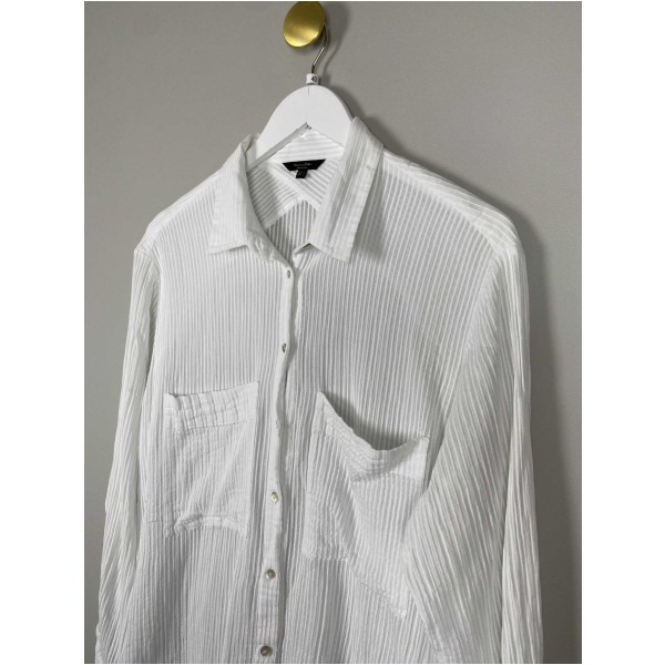 Massimo Dutti str. 40 <br/> lang hvid skjorte - Image 4