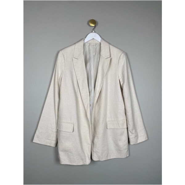 Stradavarius str. 40 <br/> råhvid blazer