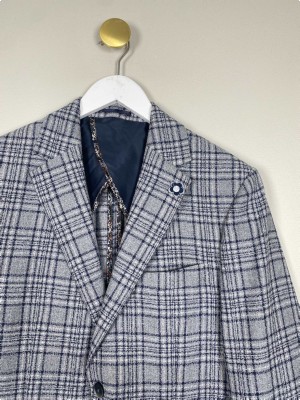 2Blind2C str. 50 <br/> gråternet blazer