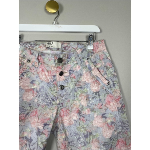 Pulz Jeans str. 36 <br/> blomstret bukser - Image 2