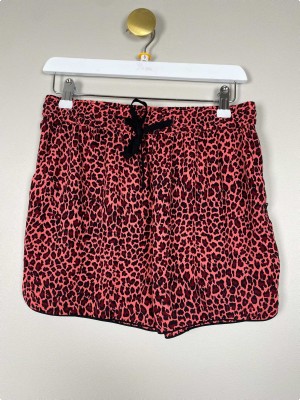 Maison scotch pink shorts med leopard print str. S