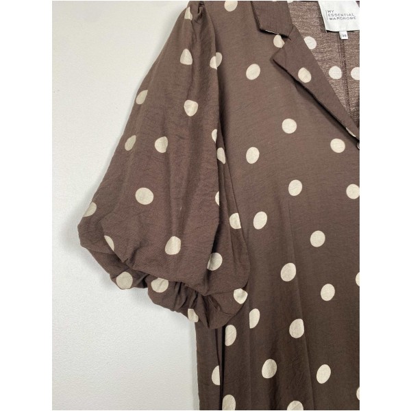 My essential wardrobe brun kjole med prikker - Image 3