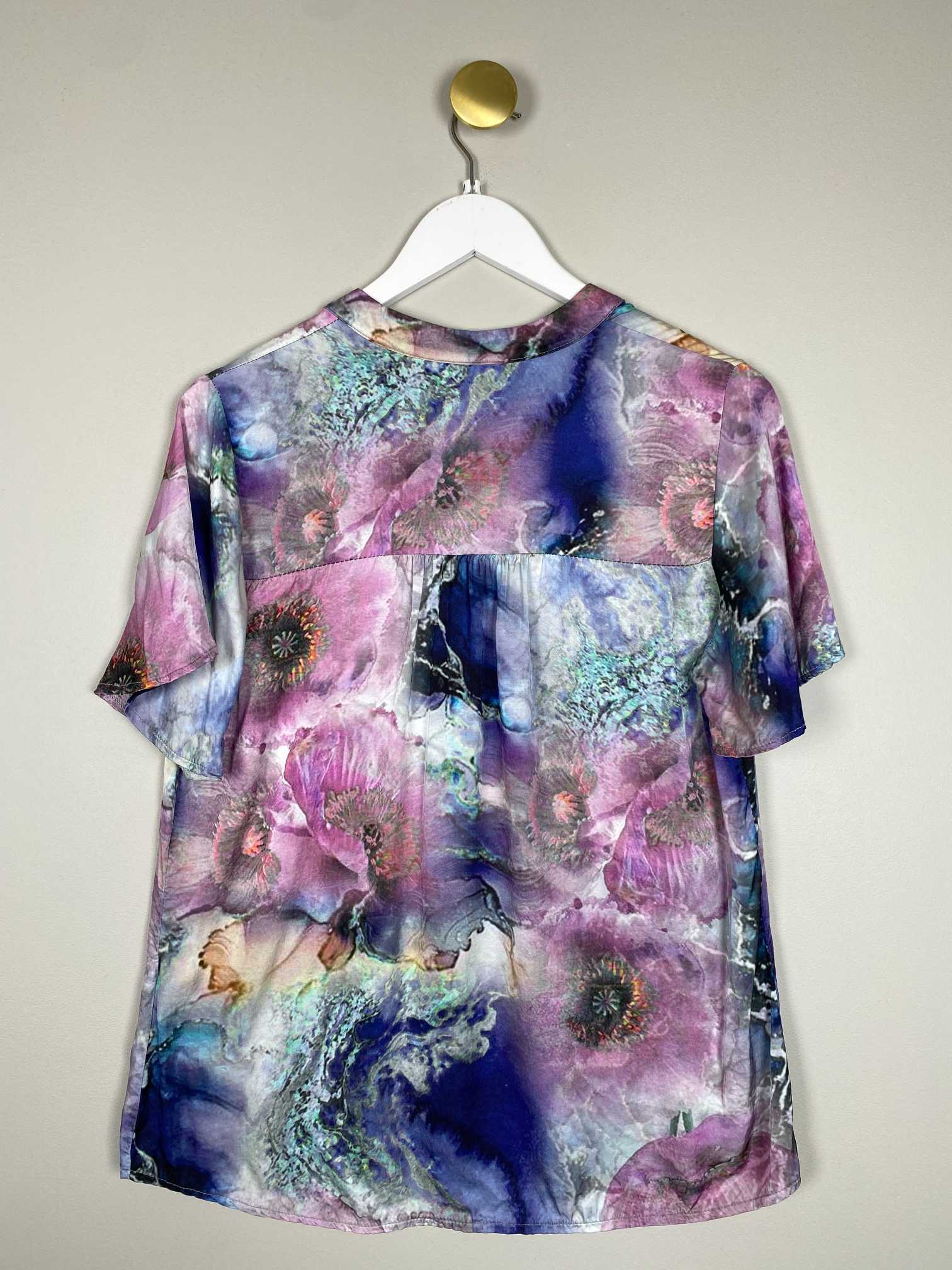 2Biz str. M <br/> bluse i blå og lilla - Billede 3