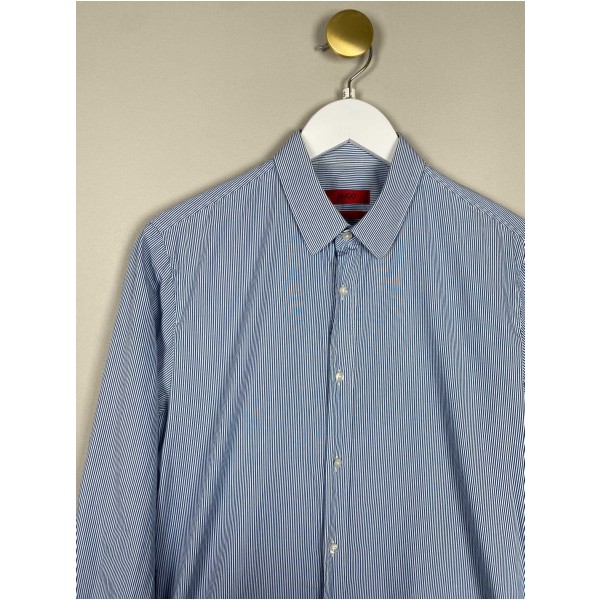 Hugo Boss str. S <br/> blåstribet skjorte, slim fit - Image 2