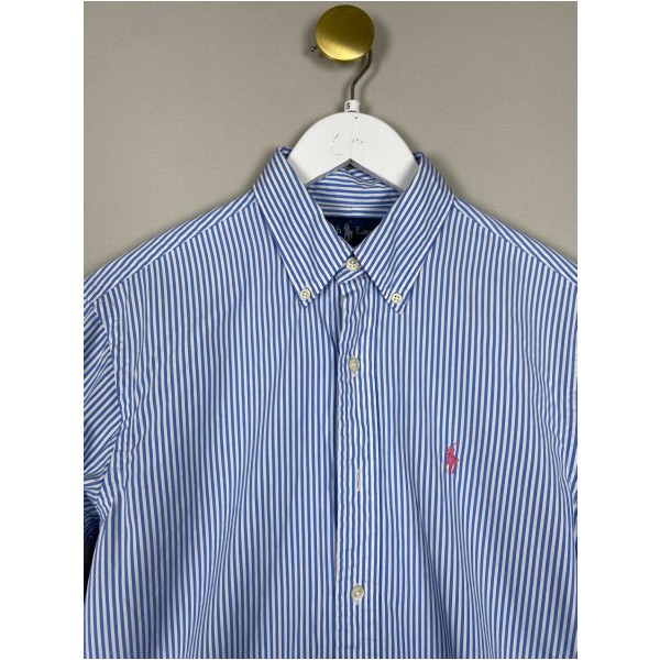 Ralph Lauren str. S <br/> blåstribet skjorte, custom fit - Image 2