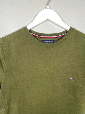 Tommy Hilfiger str. S <br/> grøn t-shirt, slim fit