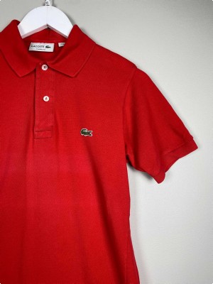 Lacoste str. XS <br/> rød polo, classic fit