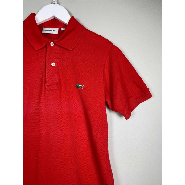 Lacoste str. XS <br/> rød polo, classic fit - Image 2