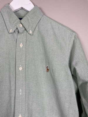 Ralph Lauren str. S <br/> grøn langærmet skjorte