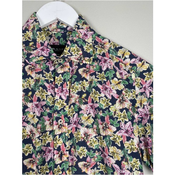 Sand str. 38 <br/> blomstret skjorte, slim fit - Image 2