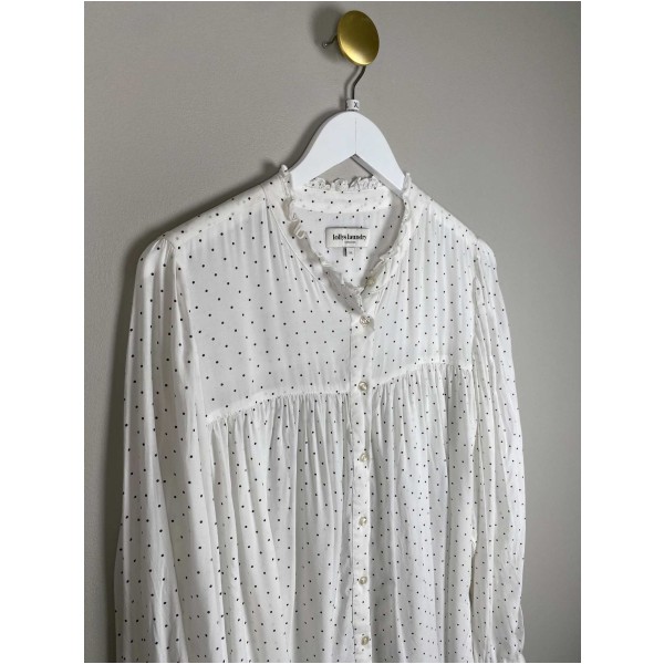 Lollys Laundry str. XL<br/>prikket bluse - Image 2