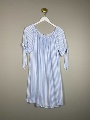 Copenhagen Luxe str. L/XL <br/> blåstribet kjole